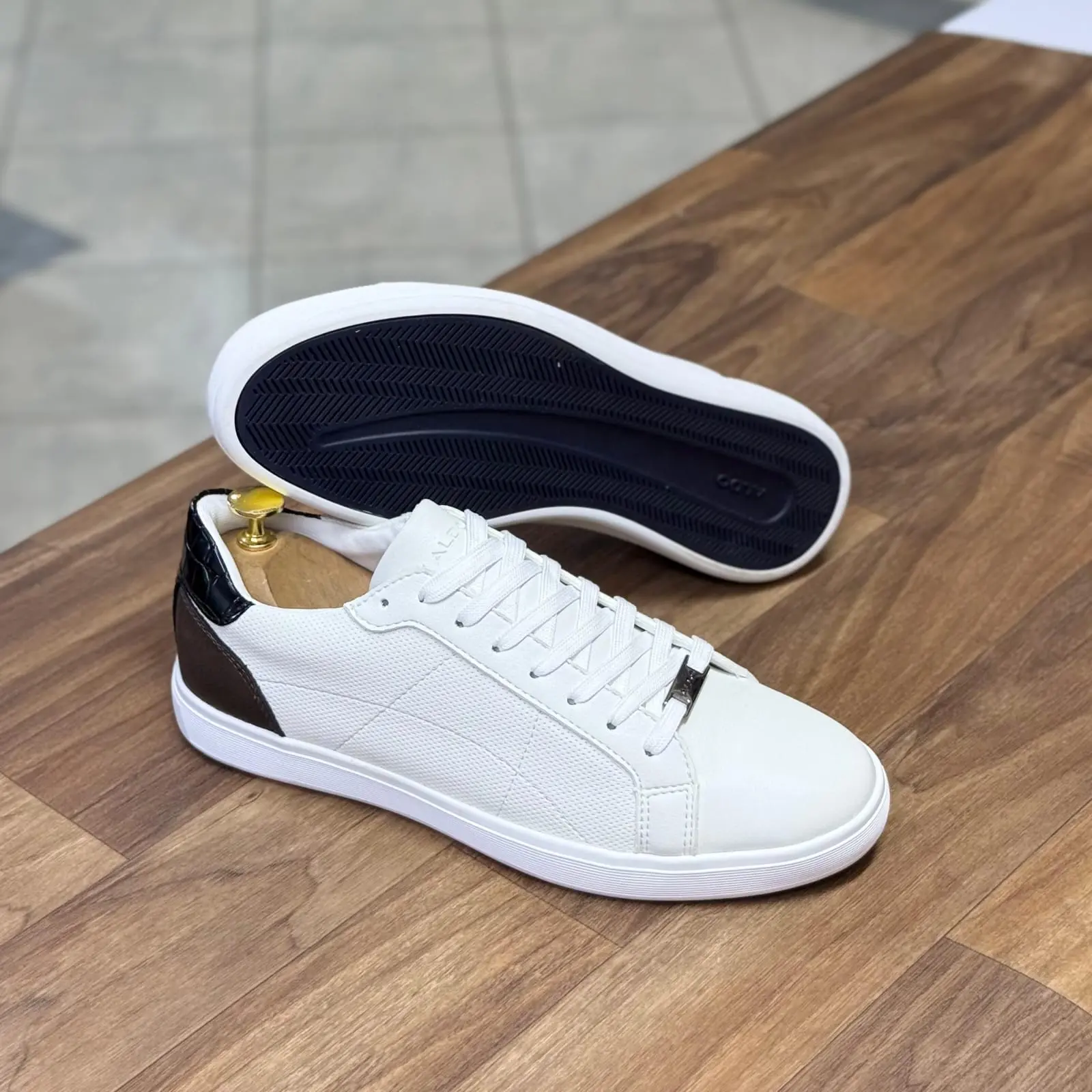 ALDO white low-top sneakers
