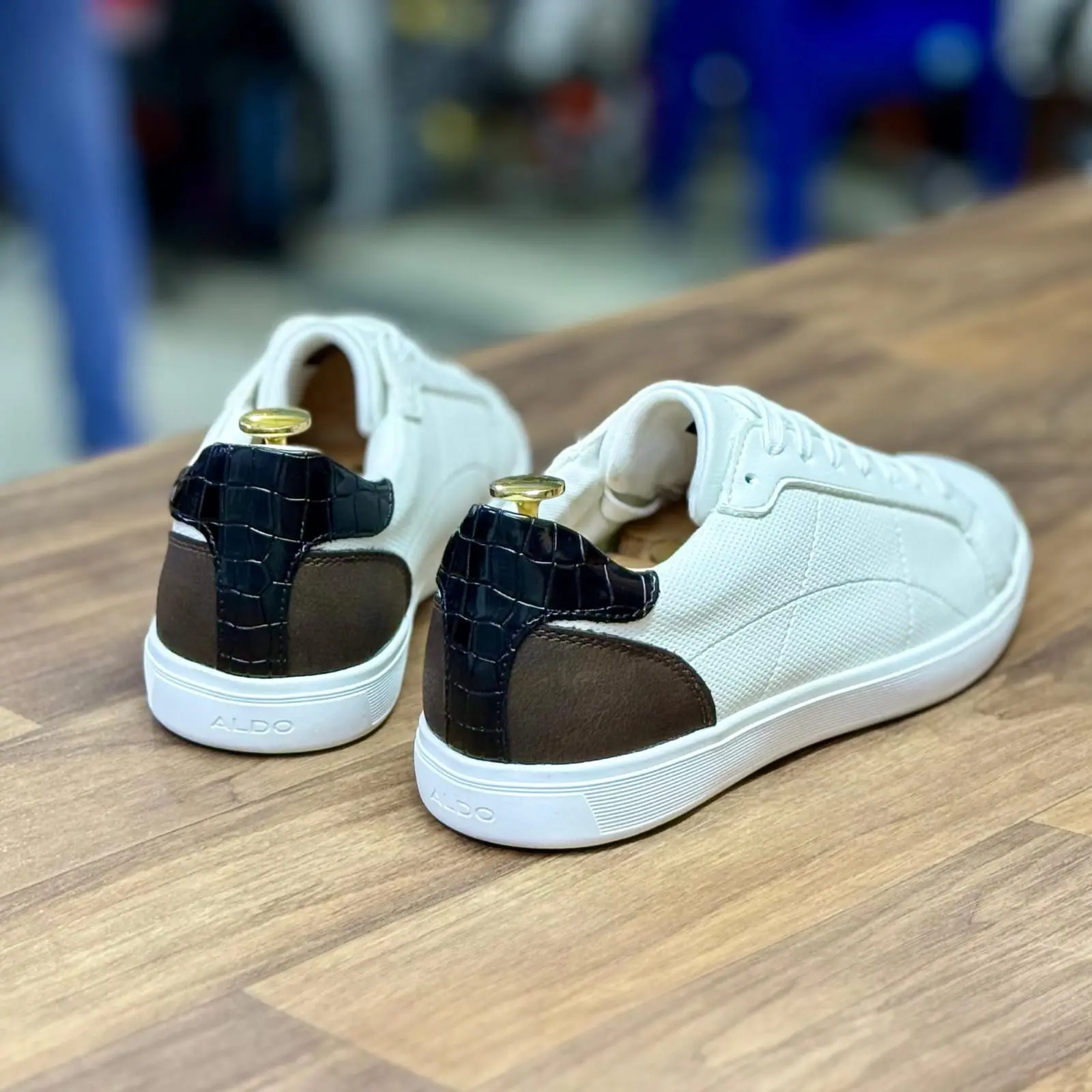 ALDO white low-top sneakers